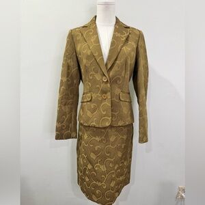 Vintage Due Per Due Two-Piece Brocade Suit – Fully Lined – Late 1990s
